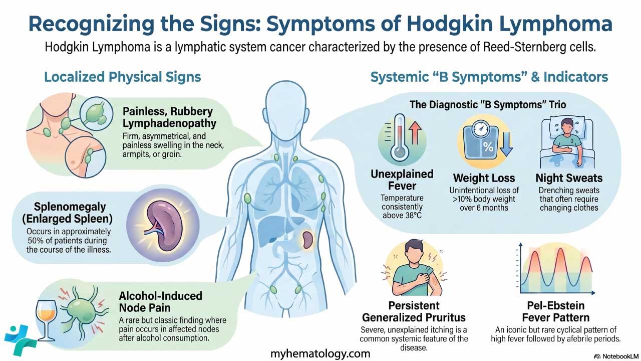 Symptoms of Hodgkin Lymphoma or Hodgkin's Disease