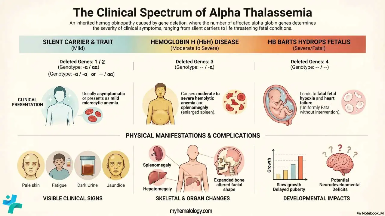 Clinical spectrum of alpha thalassemia