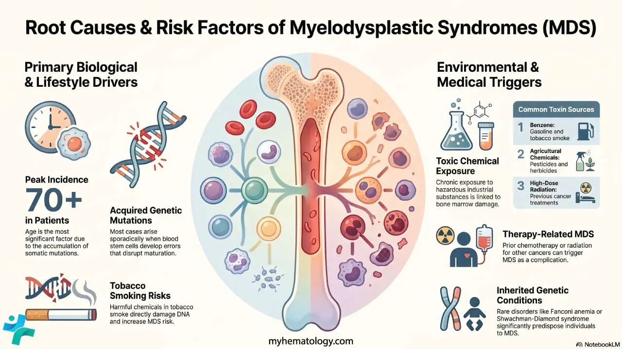 Causes and risk factors of myelodysplastic syndrome (MDS)