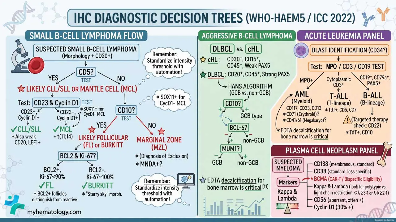 IHC diagnostic decision trees