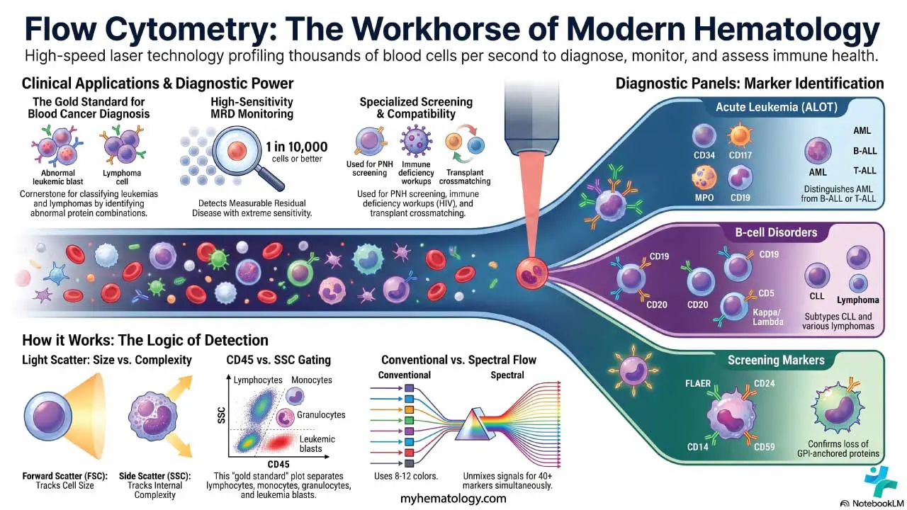 Clinical applications of flow cytometry