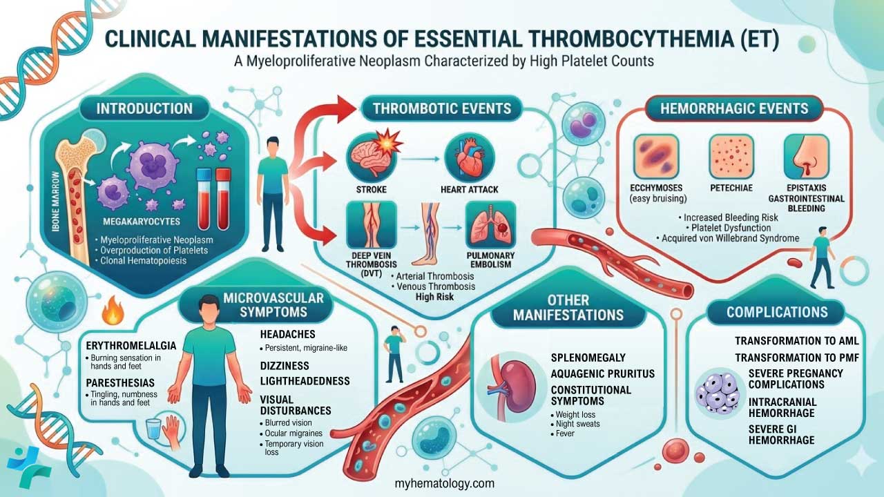 Clinical manifestations of ET 