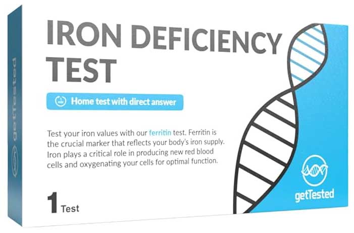 Gettested iron deficiency at home iron test kit