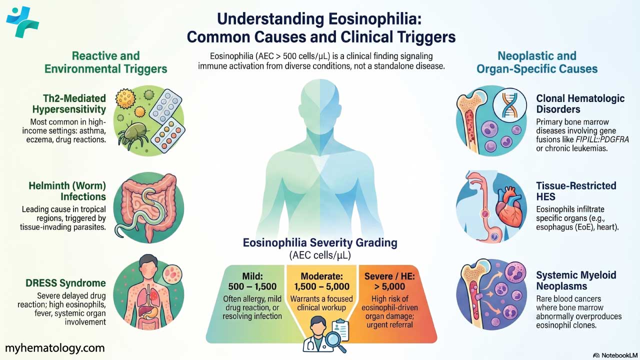 Causes of eosinophilia