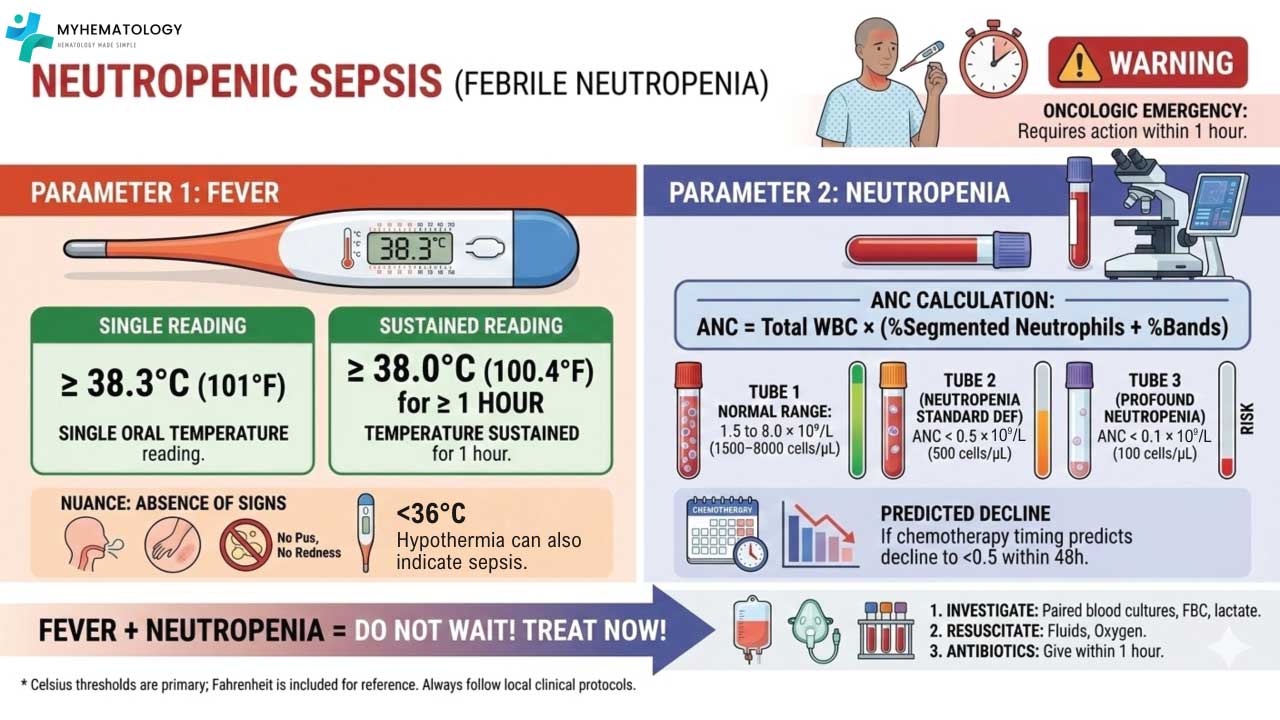 The parameters of neutropenic sepsis