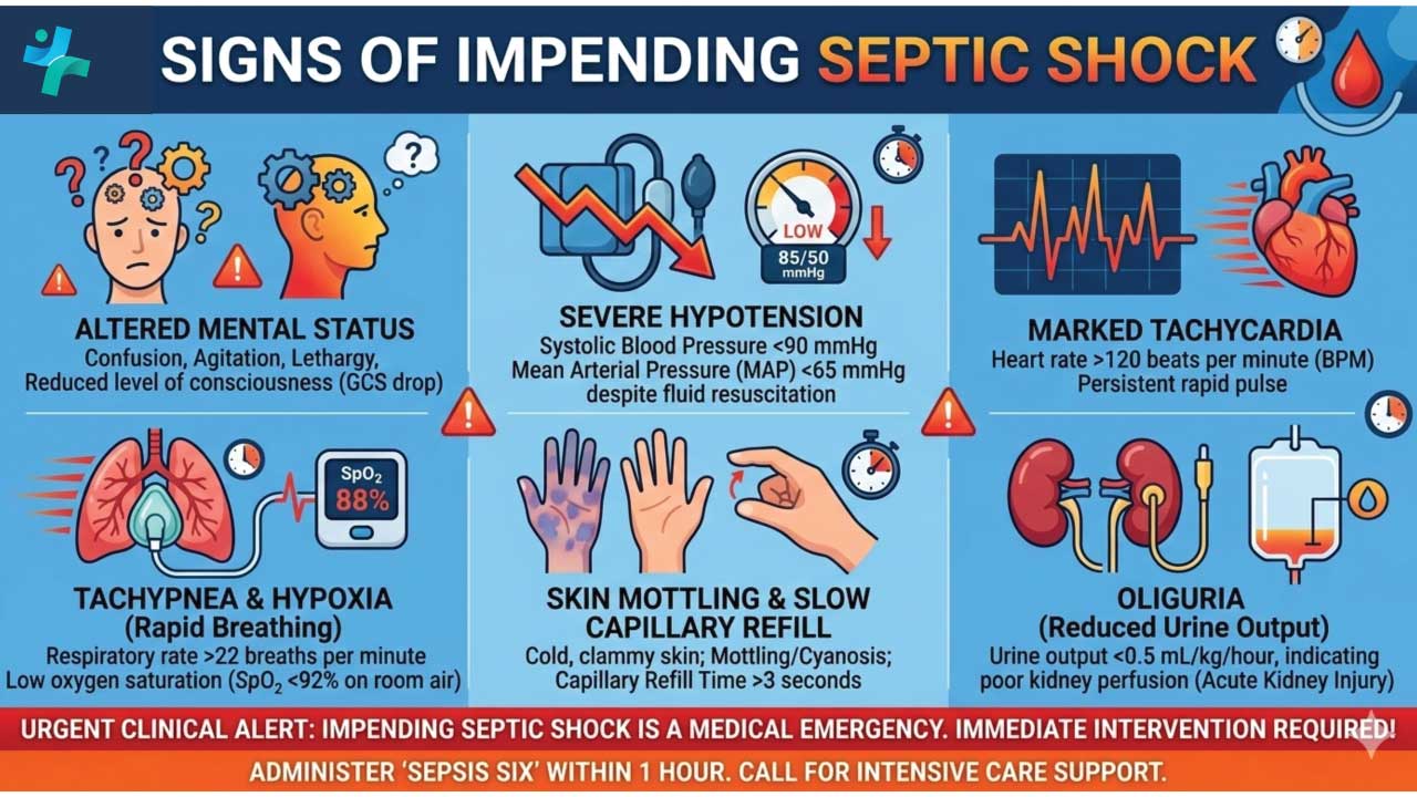 The signs of impending septic shock