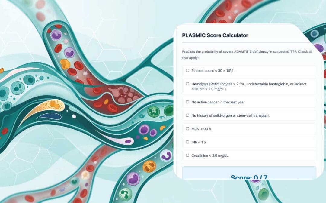 The PLASMIC Score: A Quick-Reference Guide for TTP Risk Assessment
